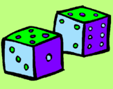 Coloring page Dice painted byKennedy