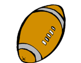 Coloring page American football ball painted bycarlos