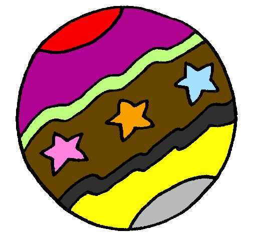 Coloring page Big ball painted byemily cake