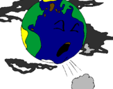 Coloring page Sick Earth painted byjd