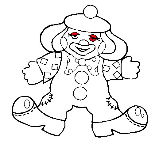 Coloring page Clown with big feet painted byALEJANDRA