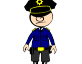 Coloring page Cop painted byelian