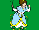 Coloring page Fairy godmother painted byNinja Waffle