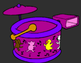 Coloring page Drums painted bylala