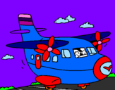 Coloring page Plane taking off painted byDanielle Edwards