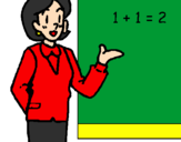 Coloring page Mathematics teacher painted bybrent shearer