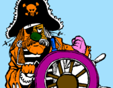 Coloring page Pirate captain painted byPATRICIA