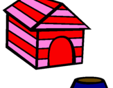 Coloring page Dog house painted bySkYe
