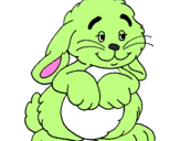 Coloring page Affectionate rabbit painted bysofia