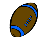 Coloring page American football ball painted byKevin