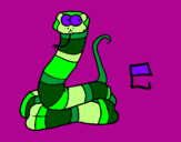 Coloring page Snake painted byflapa