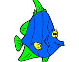 Coloring page Tropical fish painted bydominic
