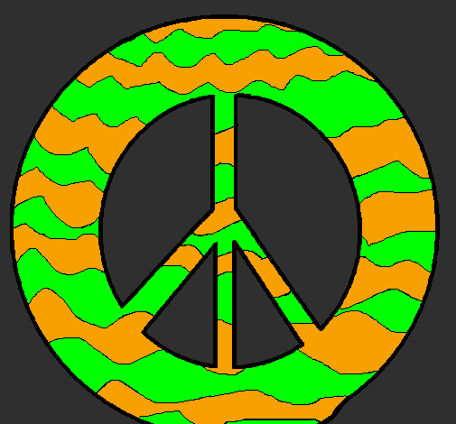 Coloring page Peace symbol painted byCHUCHI