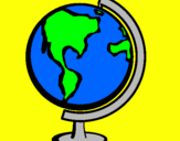 Coloring page Globe II painted byCoolGirls