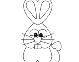 Coloring page Heart rabbit painted byDante