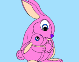Coloring page Mother rabbit painted byBRIANNA V. 
