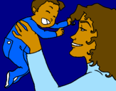Coloring page Mother and daughter  painted bytinkslove03