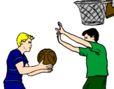 Coloring page Defending player painted byRose