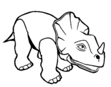 Coloring page Triceratops II painted byinmer