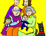 Coloring page Family  painted byjulia