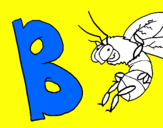 Coloring page Bee painted bybailey