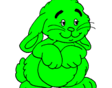 Coloring page Affectionate rabbit painted byuygcnnb085