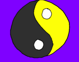 Coloring page Yin and yang painted bylana         lou