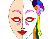 Coloring page Italian mask painted byarantxa