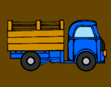 Coloring page Pick-up truck painted bymimi