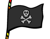 Coloring page Pirate flag painted bypis  i   caca,miera