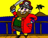 Coloring page Pirate on deck painted byjake 