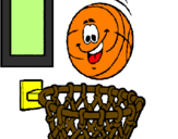 Coloring page Ball and basket painted byana clara