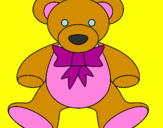 Coloring page Teddy bear painted byacirema