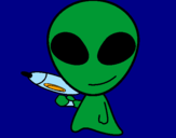 Coloring page Alien II painted bydany12