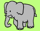 Coloring page Baby elephant painted bycute