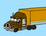 Coloring page Truck trailer painted byevan