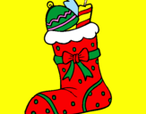 Coloring page Stocking with presents II painted byCandyRules