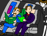 Coloring page Aeroplane passengers painted bylucasnr