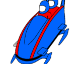 Coloring page Descent in modern bobsleigh painted byantonio
