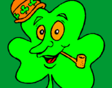 Coloring page Lucky clover painted bykoala