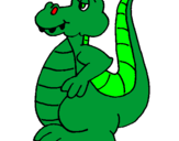 Coloring page Alligator painted byruby