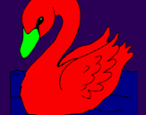 Coloring page Swan painted byOcean