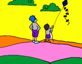 Coloring page Kite painted byALEJANDRA