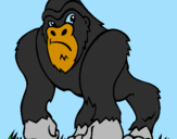 Coloring page Gorilla painted byharryboo