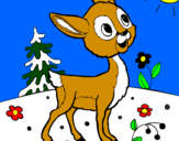 Coloring page Fawn painted byTHEO