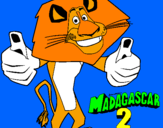 Coloring page Madagascar 2 Alex painted bycristobal dbz