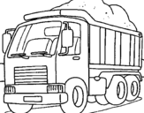 Coloring page Dumper truck painted by3