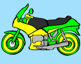 Coloring page Motorbike painted byZac and Jonathan