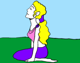 Coloring page Roman woman painted bylikuna$$$$****