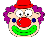 Coloring page Clown painted byaron N